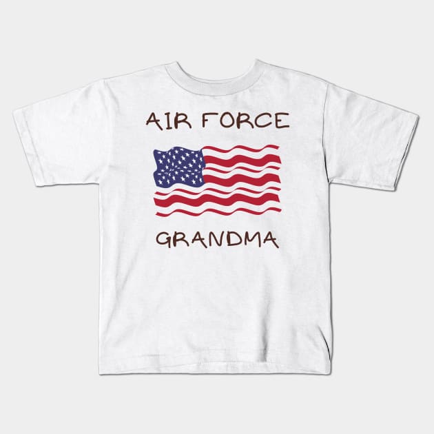 Air force grandma Kids T-Shirt by IOANNISSKEVAS